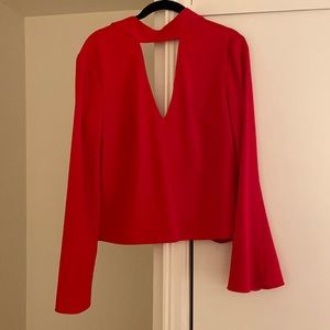 Intermix, open back blouse